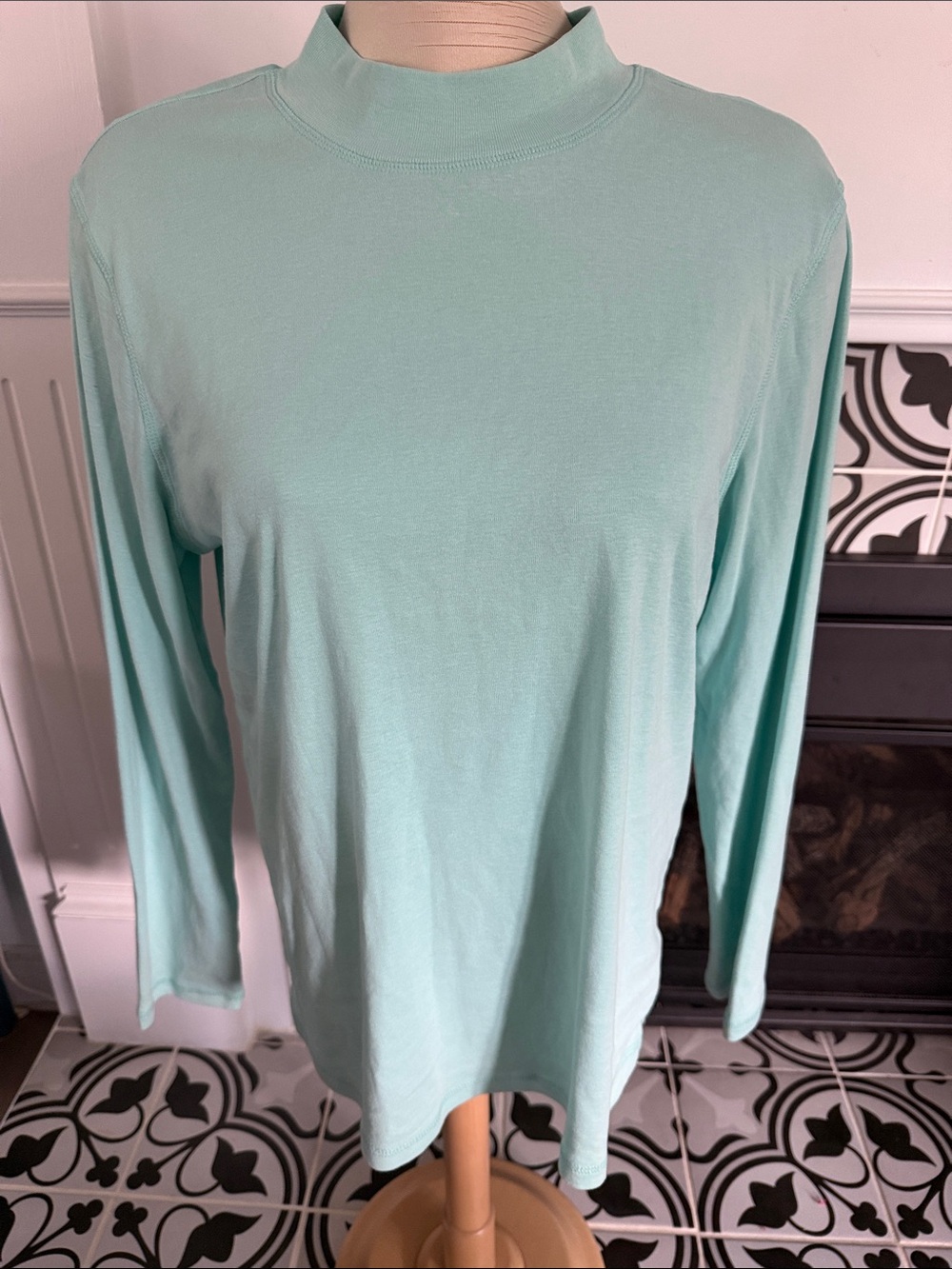 Northern Reflections Seafoam Green Everyday Fit Long Sleeve Top 100% cotton